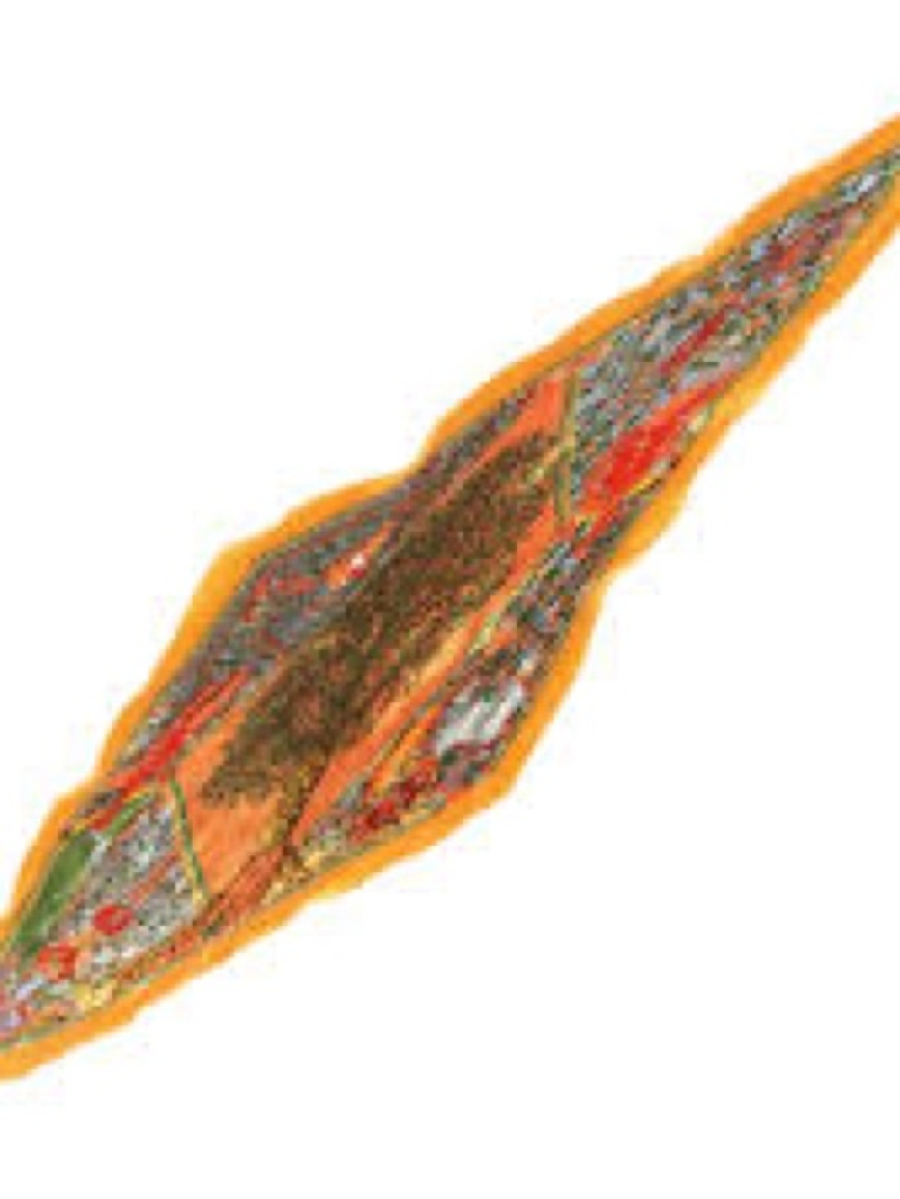 HERMES Carre 90 Pleated AXIS MUNDI Unisex Scarf Orange with box - Picture 3 of 9